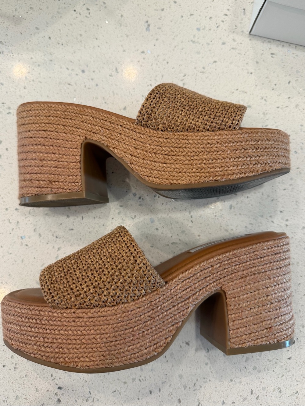 Steve Madden Raffia Woven Platform Sandal- Size 7 - Picture 8 of 12